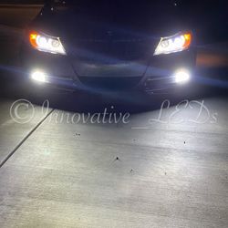 6000k Glacier White LED Headlight And 3000k Jdm Yellow LEDs Fog Lights 