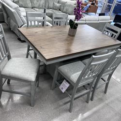 Rustic Counter Height Set 🔥 Take It Home With Only $50 Down 