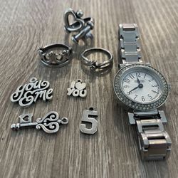 James Avery Charms + Rings + Coach Watch 