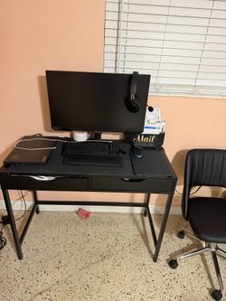 Modern Black Office Desk / Computer Desk con la silla