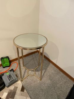 Side table Mirror Top Gold Frame