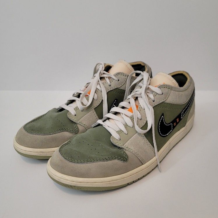 Nike Air Jordan 1 Low SE Craft "Light Olive" Sneakers FD6819-300 Mens US 12