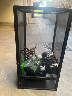Chameleon cage with accessories for sale