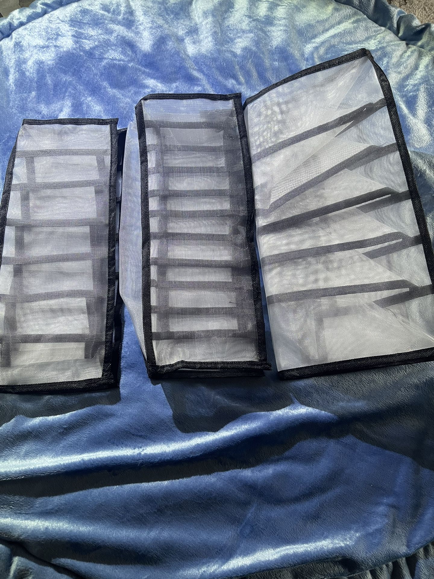 3 Pack Foldable Drawer Organizer Closet Storage Box Clothes Underwear Bra Sock.