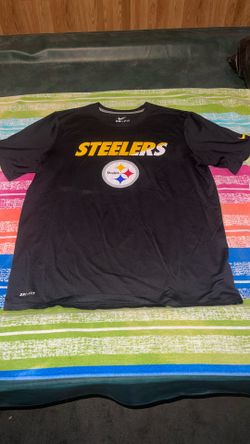 NFL Nike Pittsburgh Steelers Short Sleeve Black Tee Shirt Dri Fit Size XL