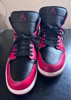 Air Jordan 1 Mid Red Black Sneakers Men’s 12
