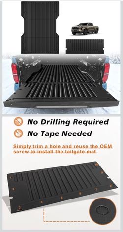 TripleAliners Truck Bed Mat & Tailgate Mat