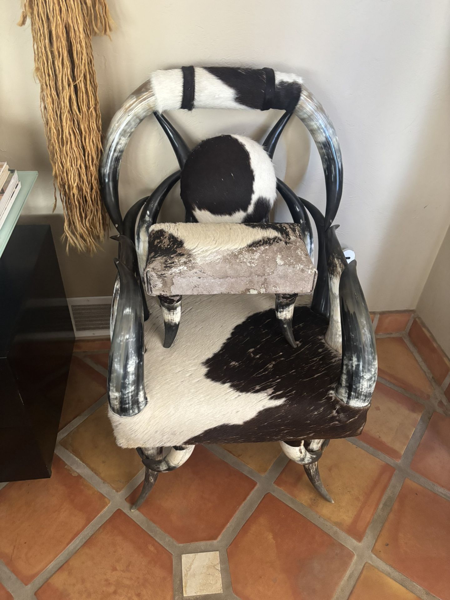 Real Cowhide Steer horn Chair