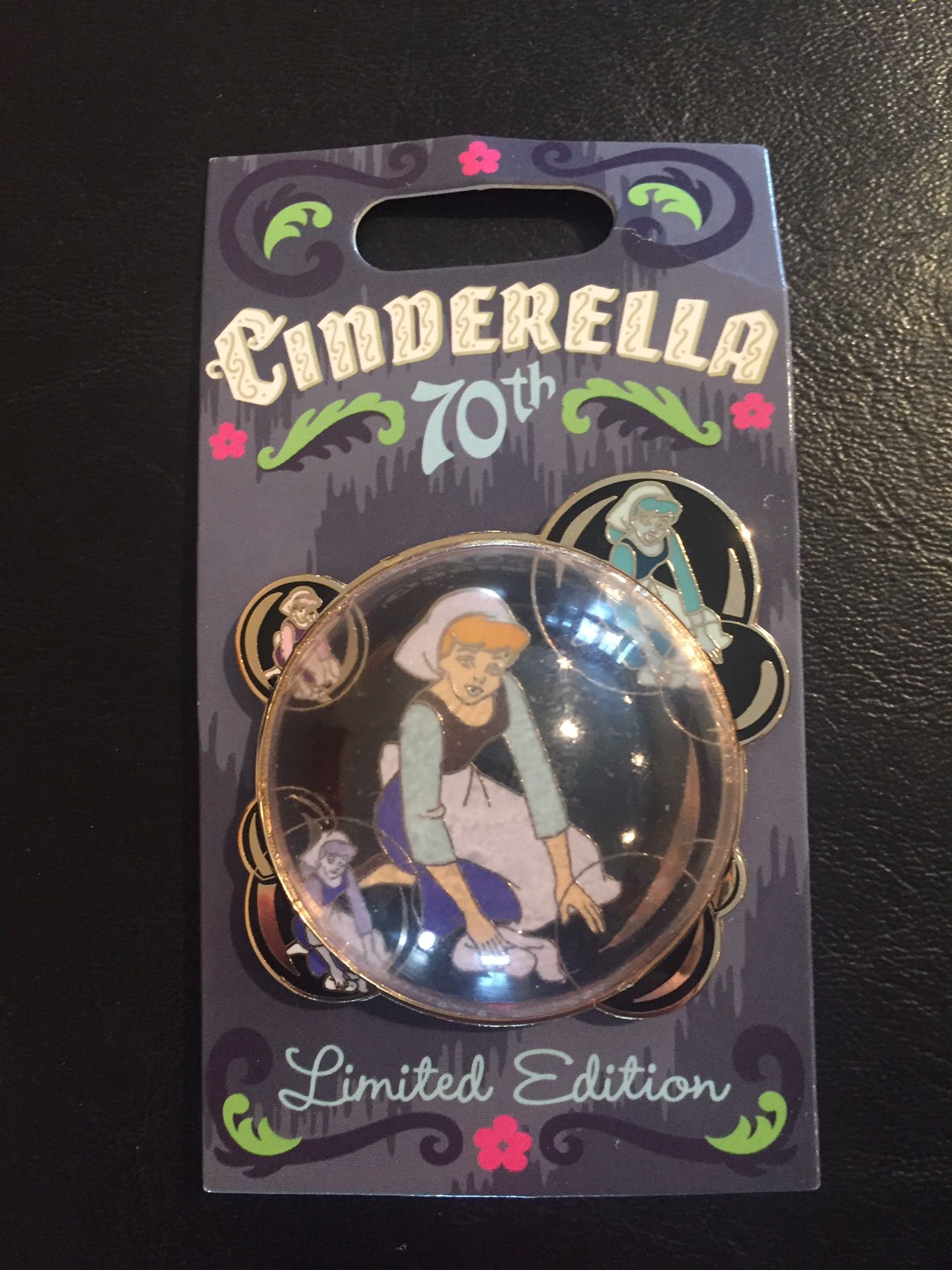 Disney 70th Cinderella anniversary soap bubble pin