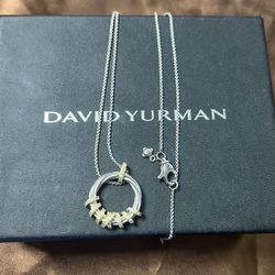David Yurman Round Pendant Necklace