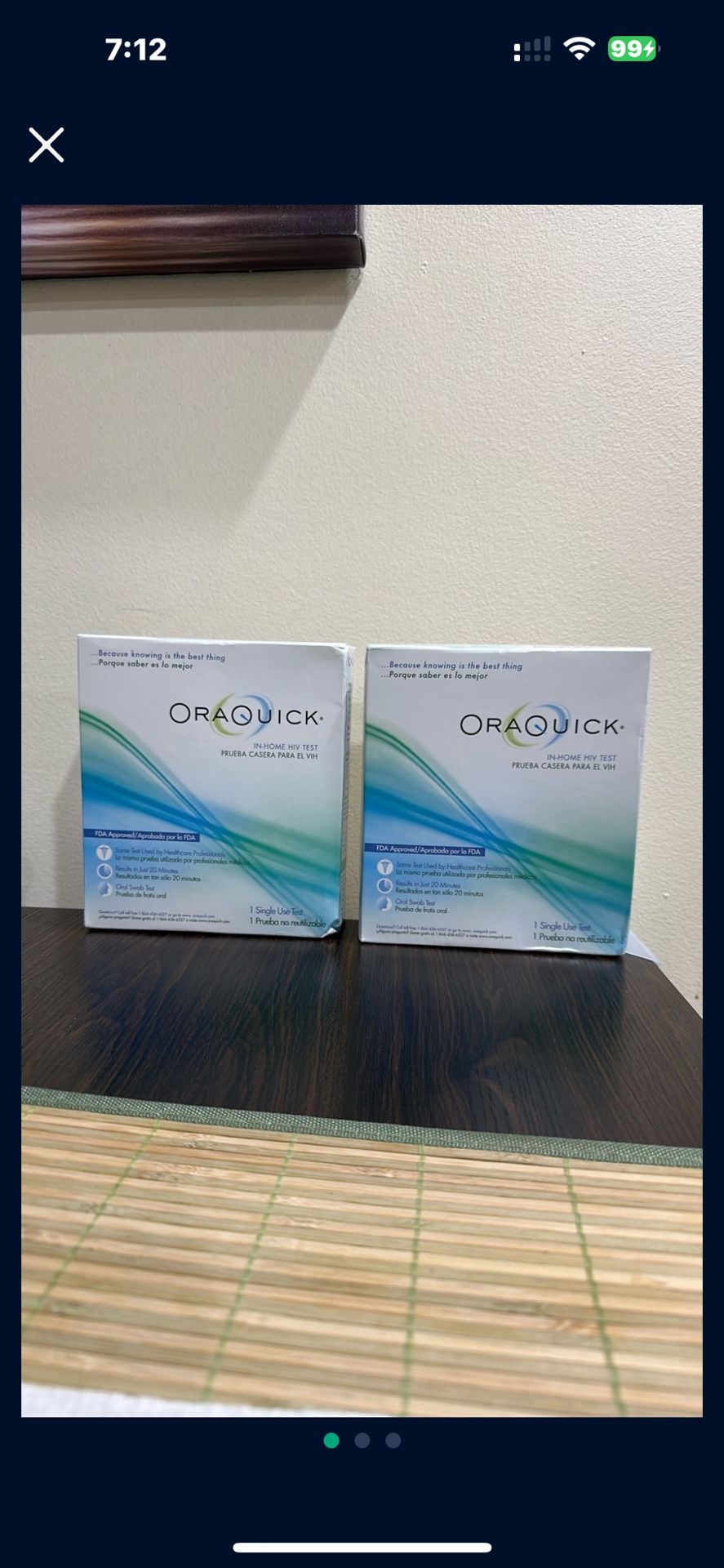 In-Home HIV TEST, Oraquick / Prueba de VIH en casa, Oraquick