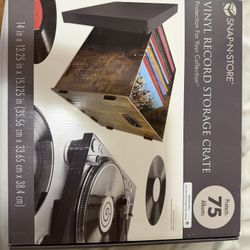 Vinyl Record Storage Crate 