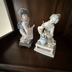 Asian Lladro Set Of 2