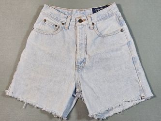 Eddie Bauer High Waisted Light Wash Cutoff Denim Shorts 2