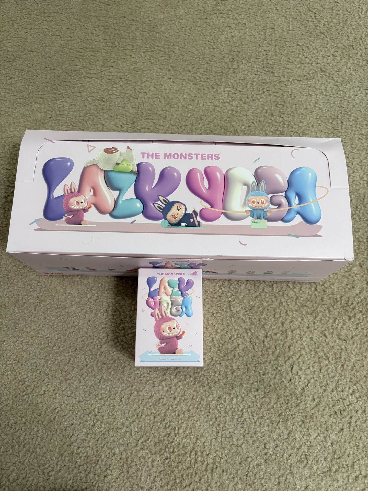 Pop Mart Labubu The Monsters Lazy Yoga Series Figures Sealed Case