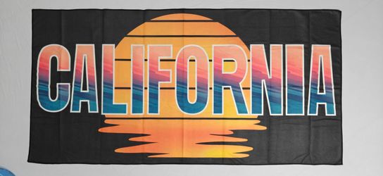 California Sunset Beach Towel