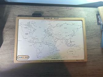 Melissa & Doug World Map on wooden board