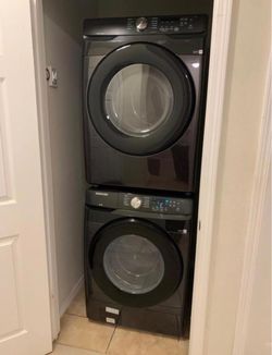 Front load washer and electric dryer