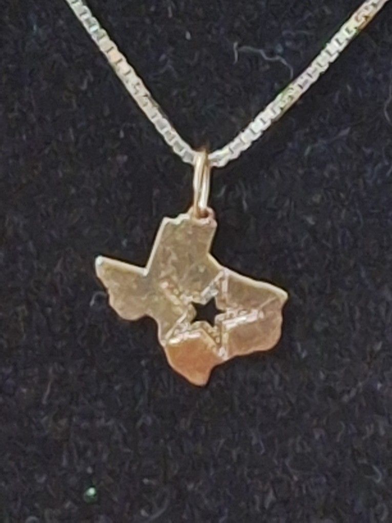 24k Gold Dije. Cadena Silver