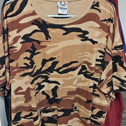 Brown Camo T Shirt  2xl