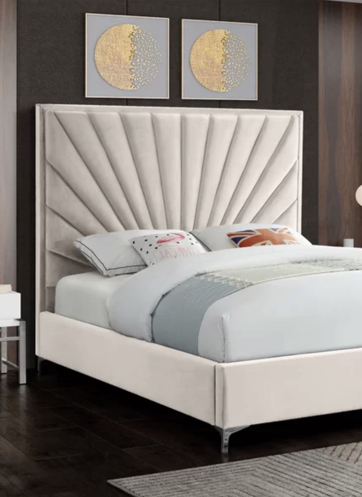 BRAND NEW Manila Tufted Upholstered King Size HEADBOARD only (Cream Color)