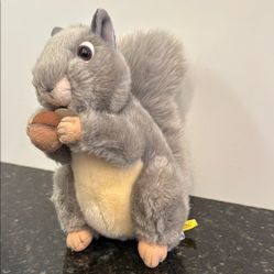 Aurora Miyoni real life squirrel plush gray squirrel doll gift about Size 9” 