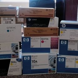 Printer Ink HP, Dell, Xerox, Laser Jet Color Ink & Drums Bundle