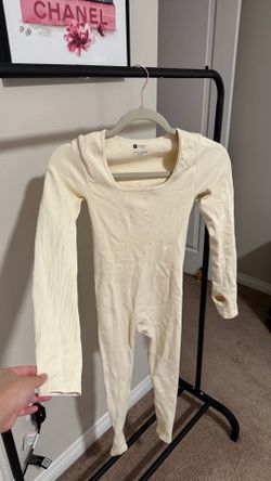 White long sleeve jumpsuit