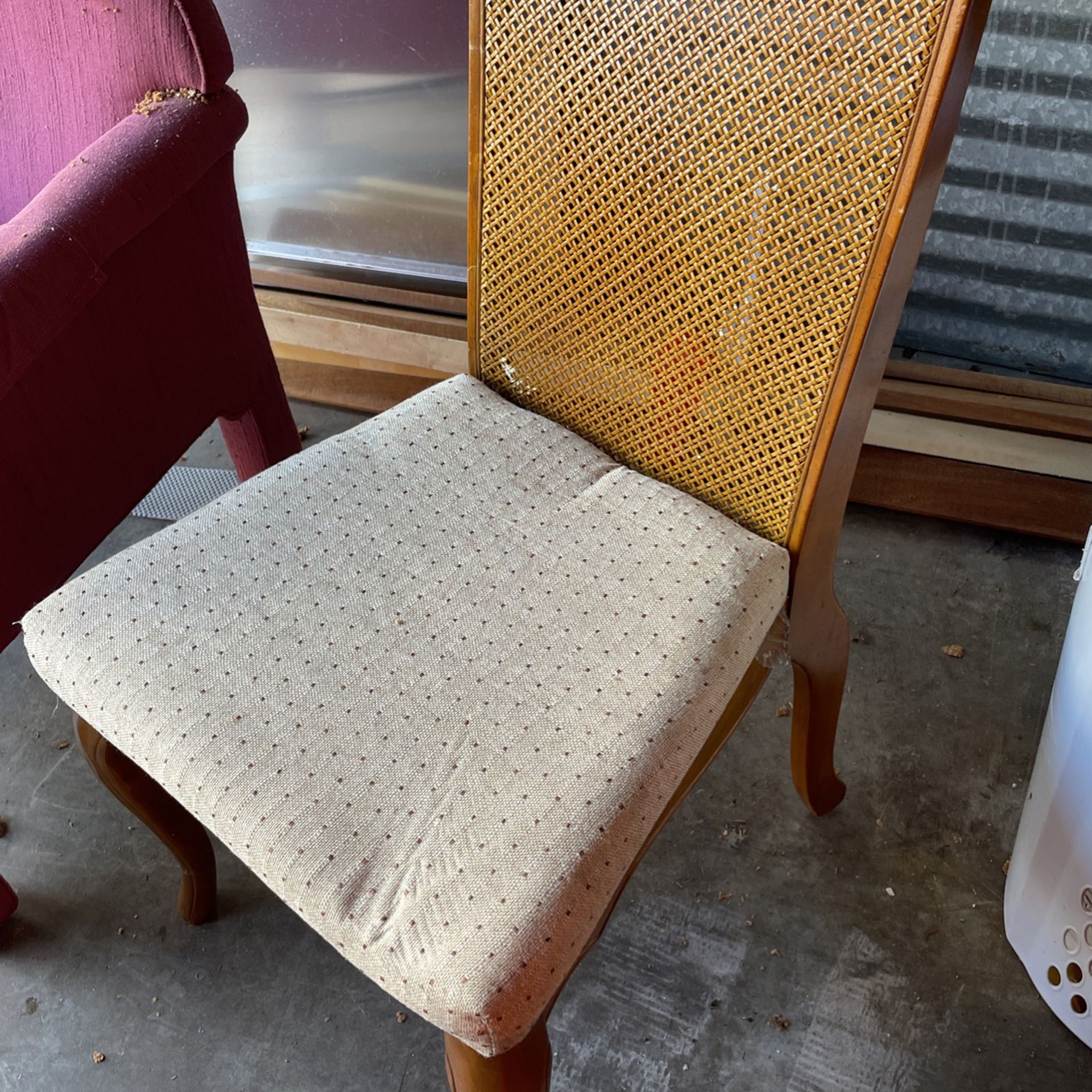 Wood And Back Cane Chair For $25 