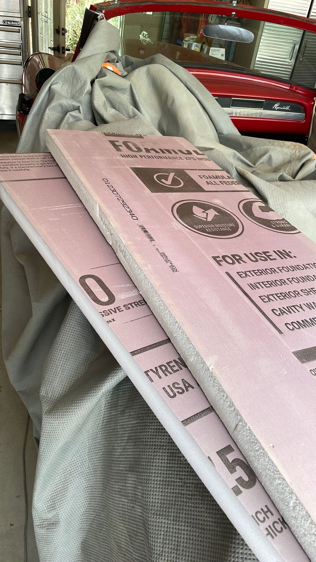 Rigid 1.5” Polystyrene Foam Boards