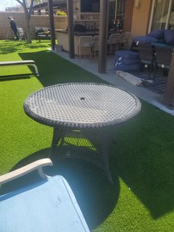 Wicker Style Patio Table