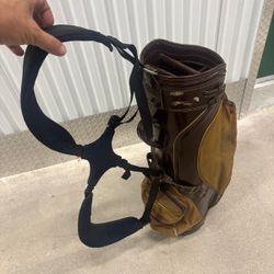 Classic leather & suede carry golf bag … $50