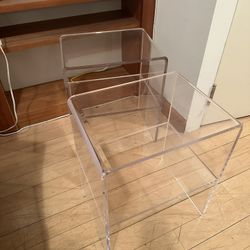 Acrylic Bed Side Tables 