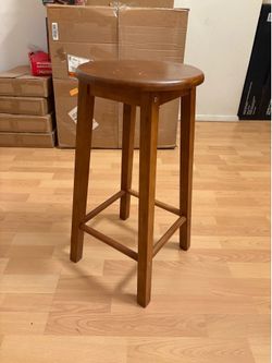 Bar Stool Counter Stool Dining Stool Solid Wood for Home Kitchen Bar Pub Restaurant (Color : Walnut Size : W12 x H 23 inch)
