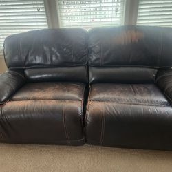 Leather Motorized Couch