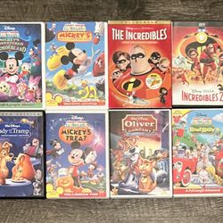 Disney Animated Movies DVD Lot (Lot of 8 Movies)