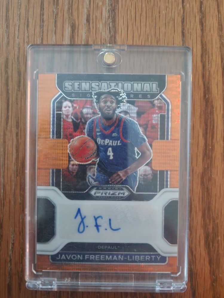 2022 Prizm 08/49 Javon Freeman-liberty Autographed Card