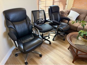 Executive leather and fabric chairs