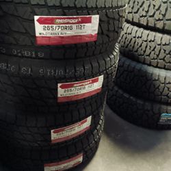 4 New Tires Installed/ Nuevas Llantas Instaladas 265/70/16 Land Spider AT Tires