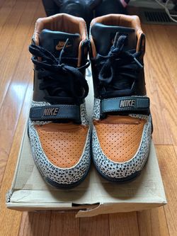 Nike Air Trainer 1 Safari Mid Top Leather in Black/Gray/Tan size 10