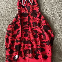 Red Bape Hoodie Medium 