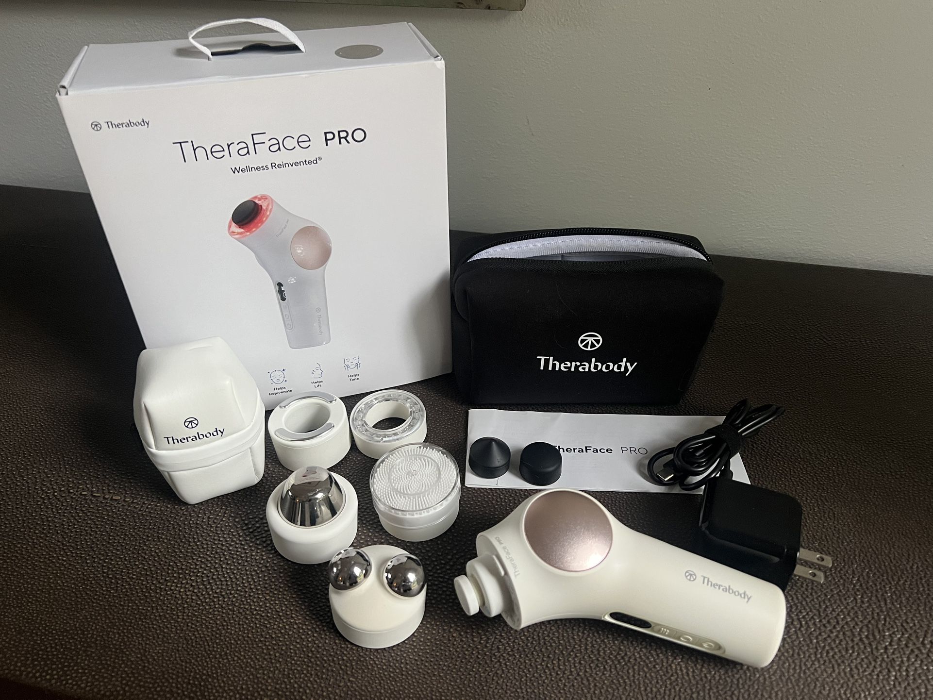 Theraface PRO microcurrent, LED, Hot & Cold Rings Complete Set