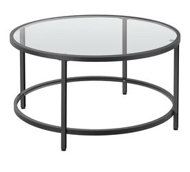 Black Glass Top Coffee Table
