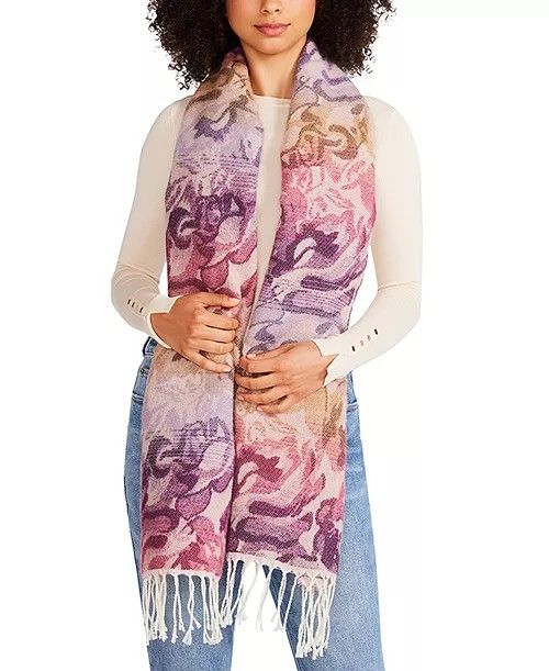 STEVE MADDEN Berry Multi Jacquard Blanket Scarf