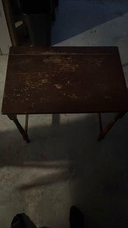 Dark wood desk for kids