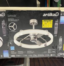 28’ in Artika LED Ceiling fan in silver