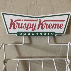 Vintage “Krispy Kreme” Doughnuts Donuts Advertising Metal Display Rack.