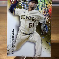 #241 Freddy Peralta 2022 Topps Pristine - Gold Refractor #/50
