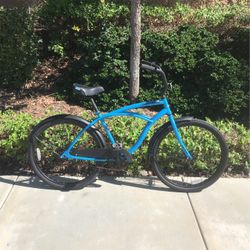 26” Huffy Cranbrook Men’s Blue and Black Beach Cruiser 