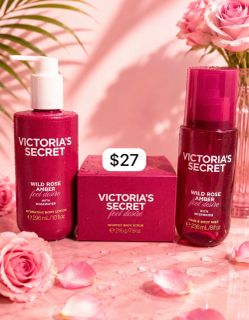 Victoria's Secret Wild Rose Amber 3-Piece Gift Set